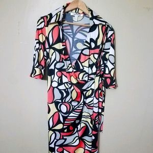 DVF Abstract Wrap Dress